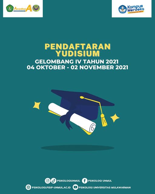 Pendaftaran Yudisium Gelombang 4 Tahun 2021 – Prodi Psikologi Unmul